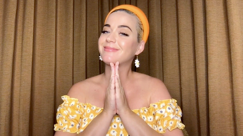 Katy Perry on a livestream in 2020