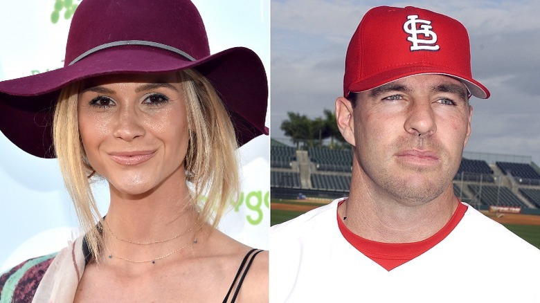 Meghan King, Jim Edmonds wearing hats