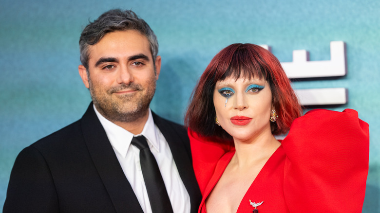 Michael Polansky and Lady Gaga pose together in 2024