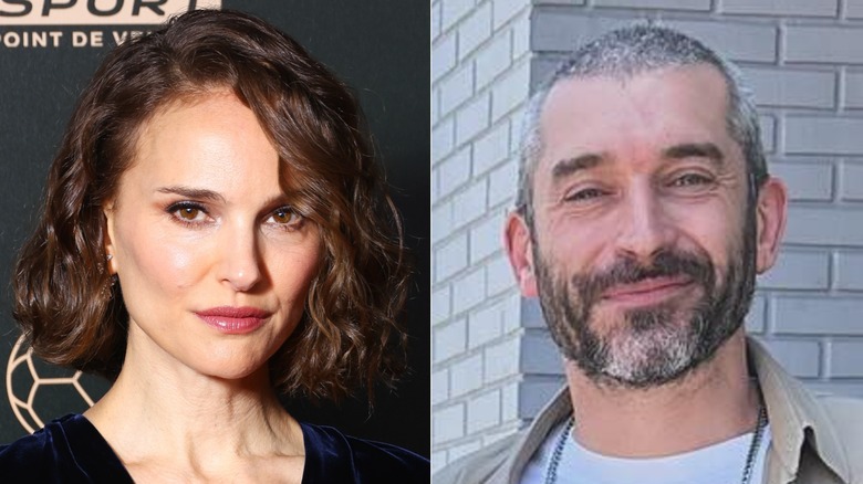 Natalie Portman and Tanguy Destable split image