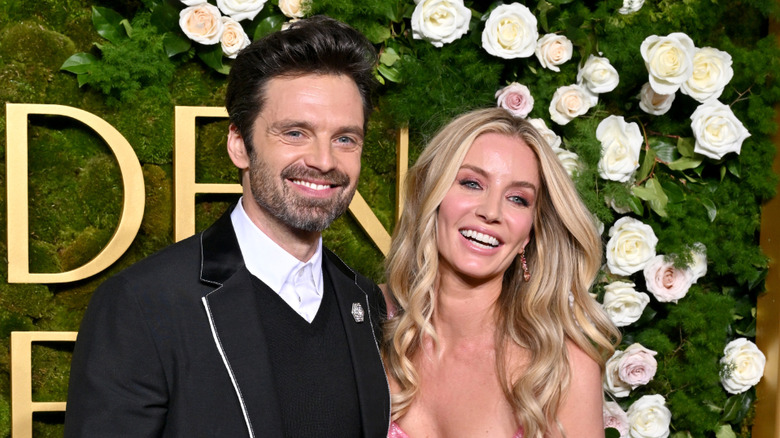 Sebastian Stan and Annabelle Wallis pose in 2025