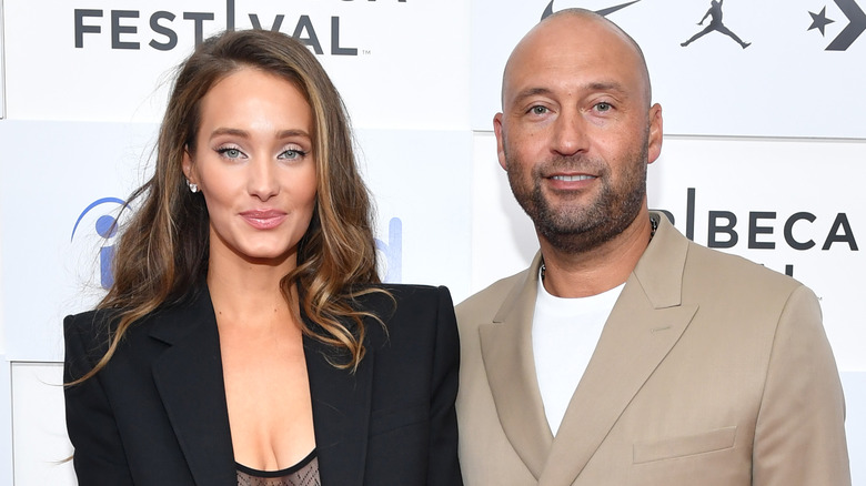 Hannah Jeter and Derek Jeter posing