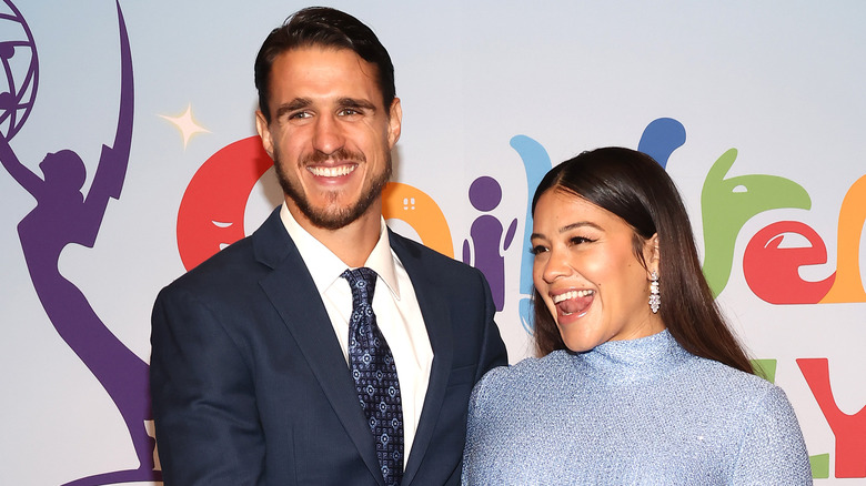 Joe LoCicero and Gina Rodriguez laughing