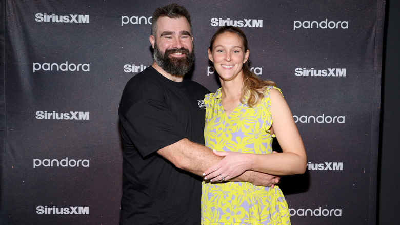 Jason Kelce and Kylie Kelce attend Chris Stapleton's Performance Live From The Fillmore New Orleans for SiriusXM and Pandora