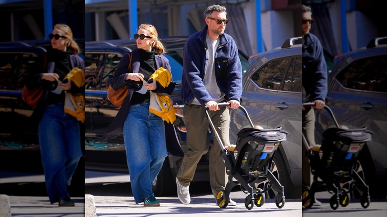 Jennifer Lawrence and Cooke Maroney walking in New York City