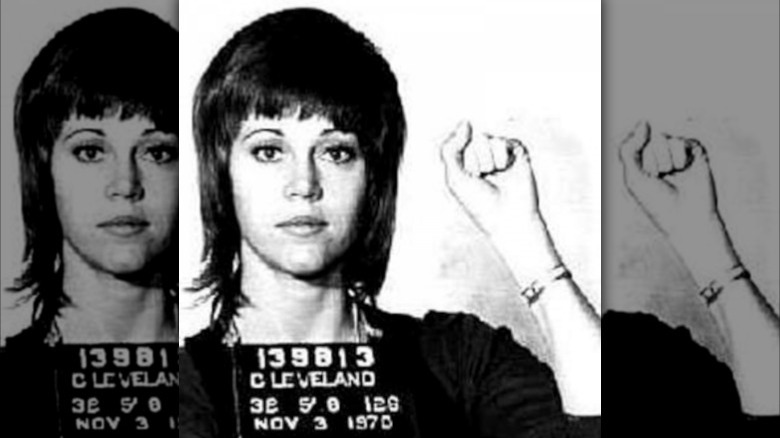 Jane Fonda in silver outfit