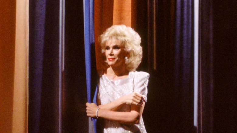 Joan Rivers preparing for her entrance on The Tonight Show