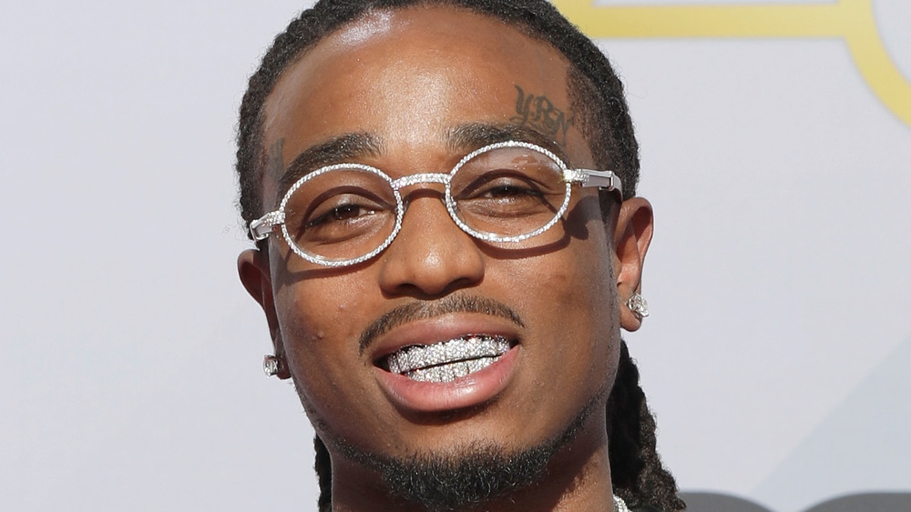 Quavo with his diamond grillz