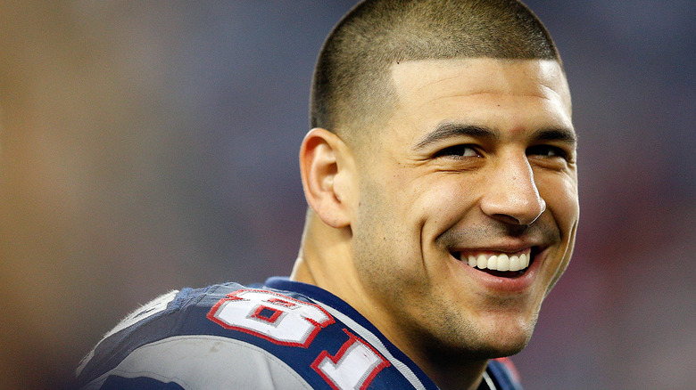 Aaron Hernandez smiling