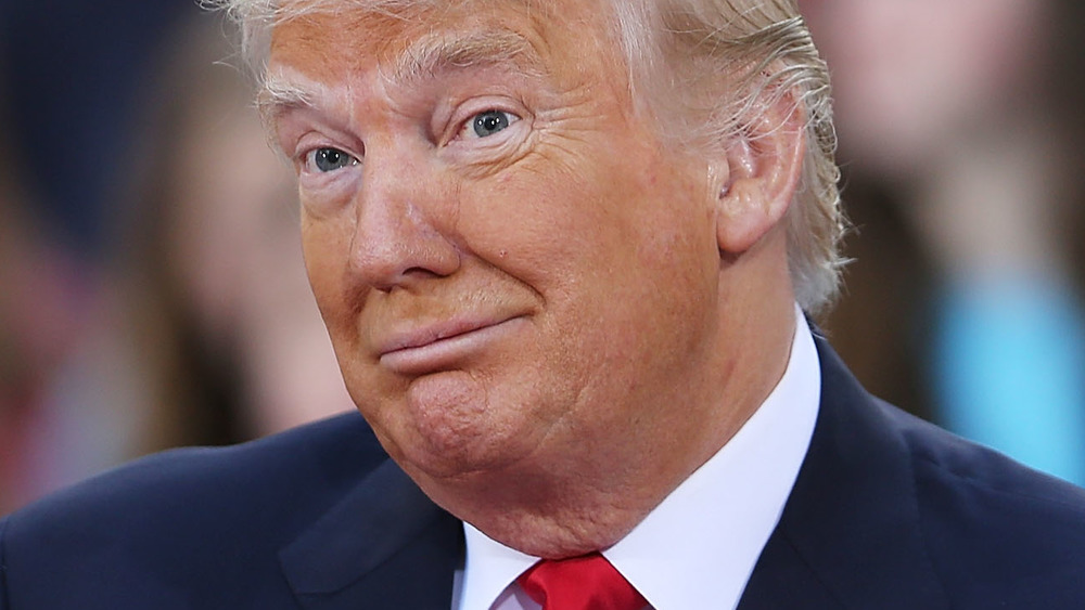 Donald Trump with an odd look on his face 
