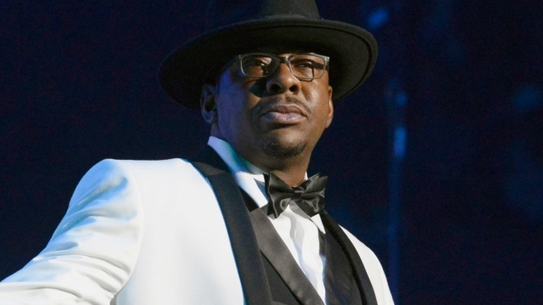 Bobby Brown looking serious
