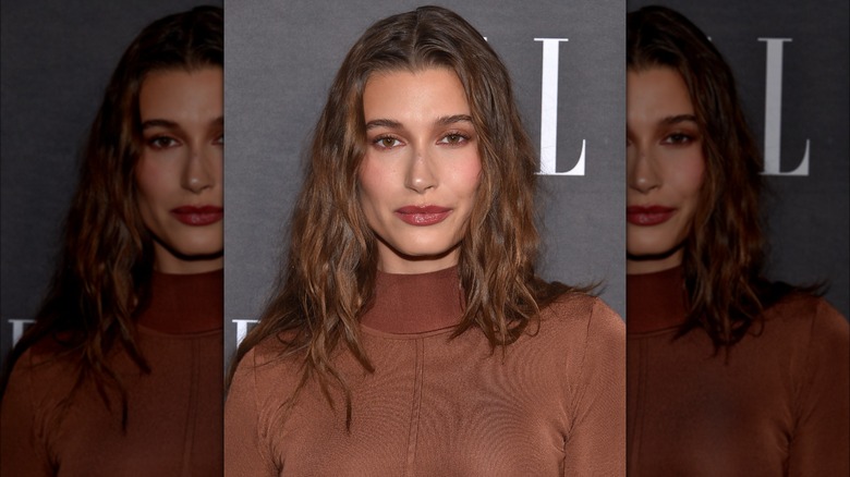 Hailey Bieber brown hair