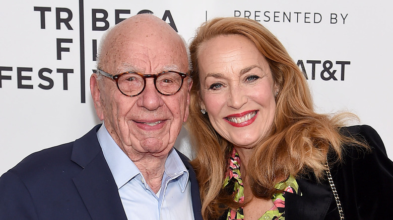 Rupert Murdoch and Jerry Hall