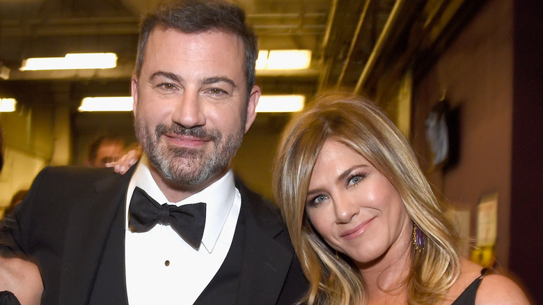 Jimmy Kimmel with Courteney Cox and Jennifer Aniston