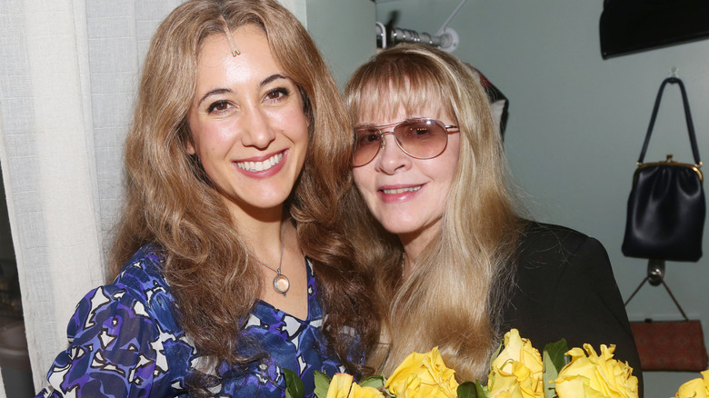 Stevie Nicks and Vanessa Carlton pose backstage at a 2019 Broadway show