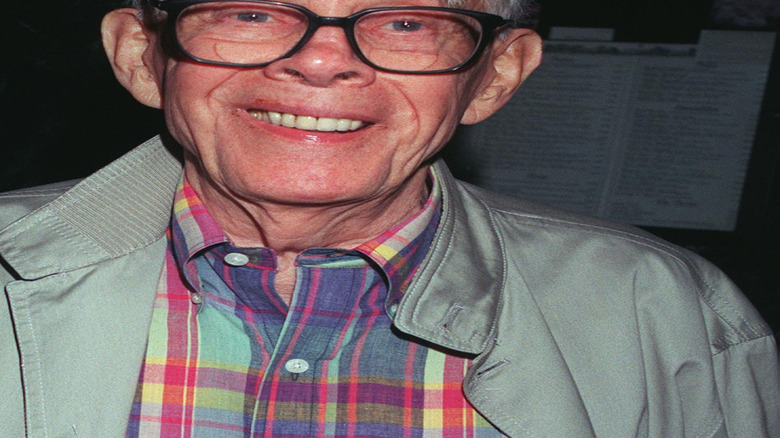 Harry Morgan in glasses