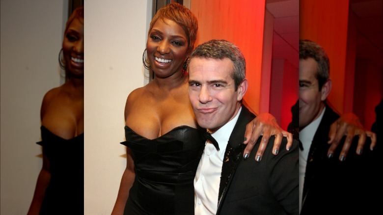 Nene Leakes with her arm around Andy Cohen