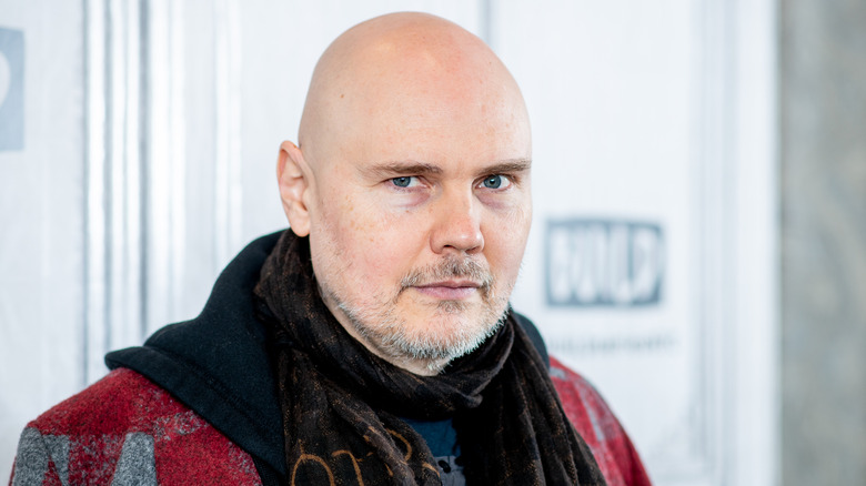 Billy Corgan in plaid jacket