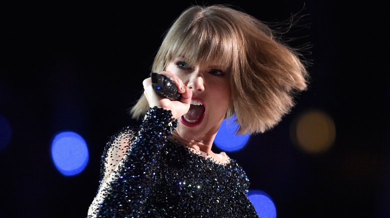 Taylor Swift performing onstage