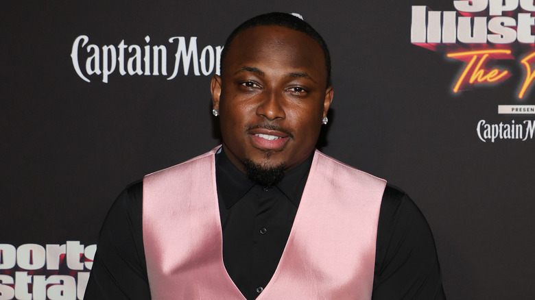 LeSean McCoy poses on a red carpet