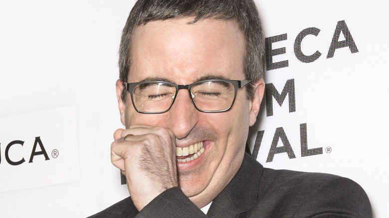 John Oliver laughing