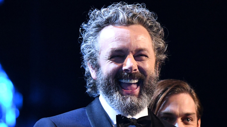 Michael Sheen beard laughing