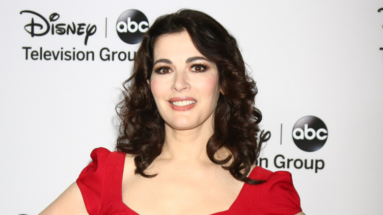 Nigella Lawson red dress