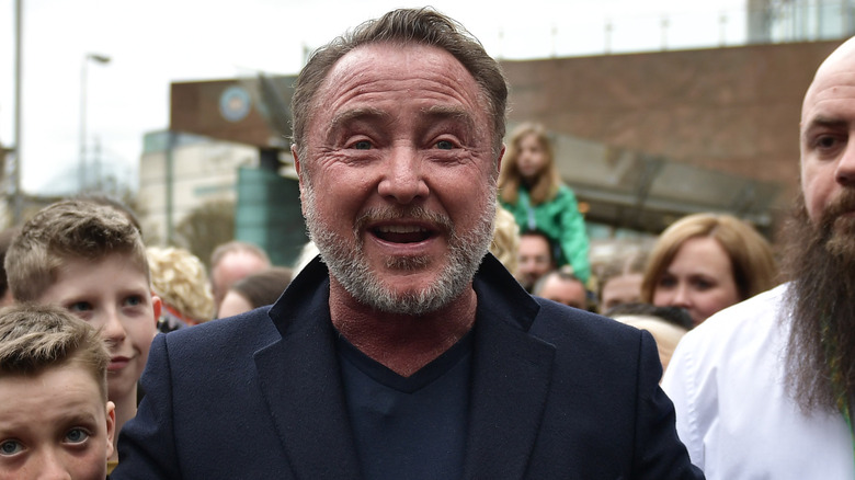 Michael Flatley smiling in Belfast