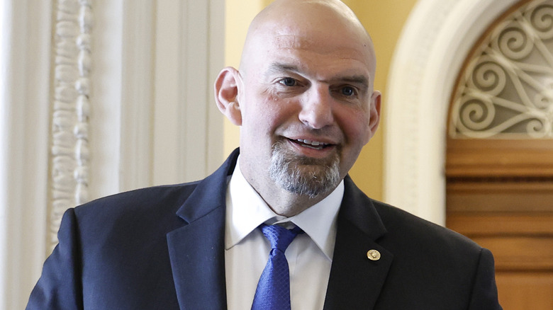 John Fetterman smiling at the Capitol