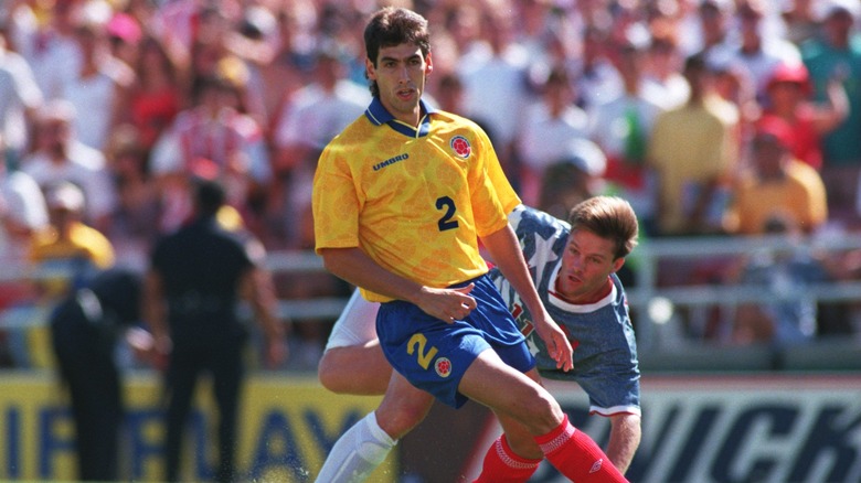 Andres Escobar during a match in 1994