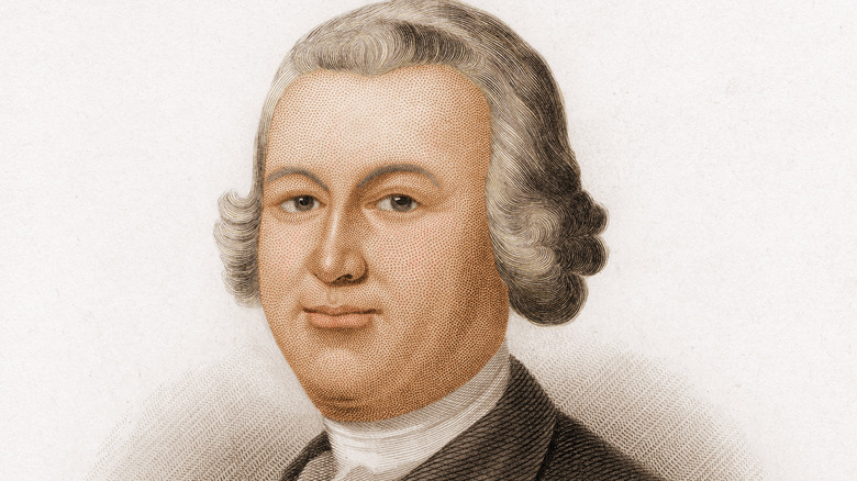 James Otis, Jr. posing in a portrait painting