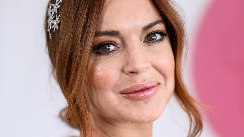 Lindsay Lohan smiling
