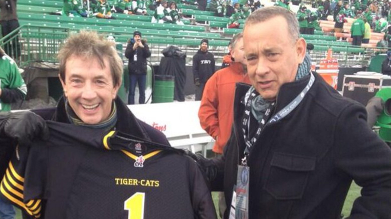Martin Short and Tom Hanks jubilant