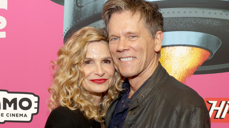 Kyra Sedgwick and Kevin Bacon smiling