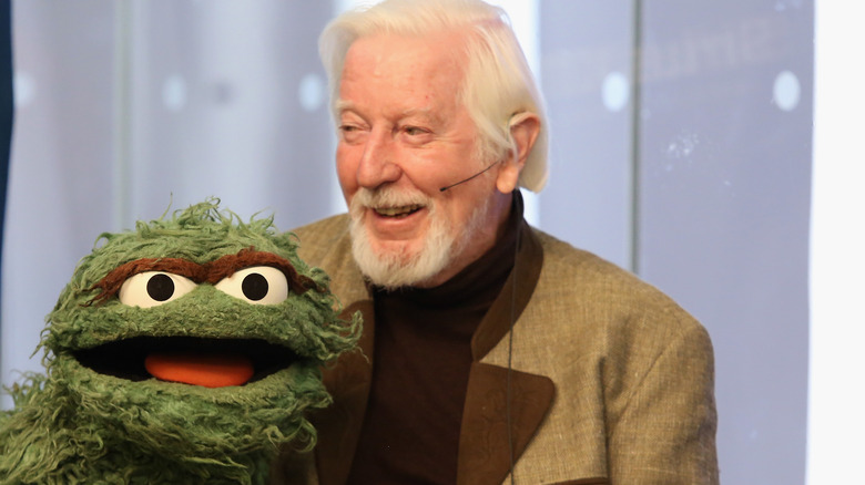 Caroll Spinney with Oscar the Grouch