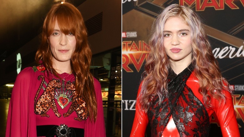 Florence Welch, Grimes posing