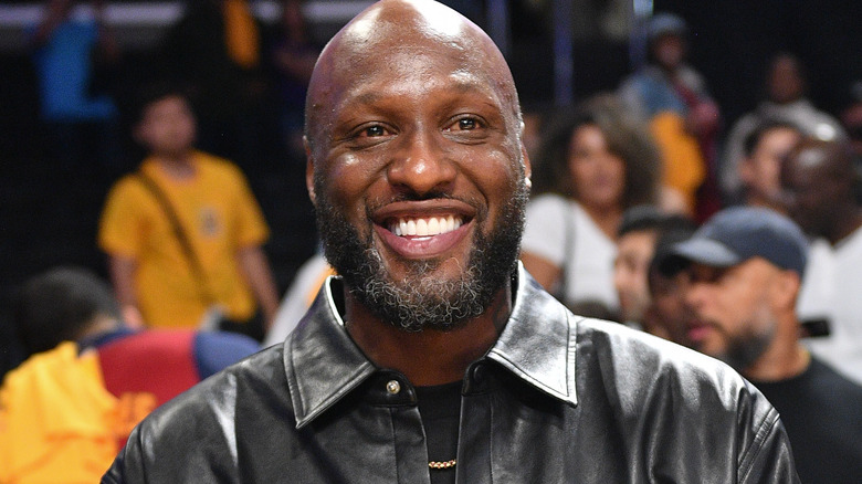 Lamar Odom smiling in Los Angeles in 2022