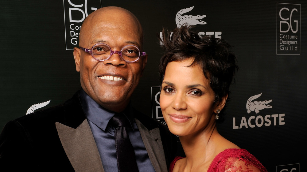 Samuel L. Jackson and Halle Berry smiling