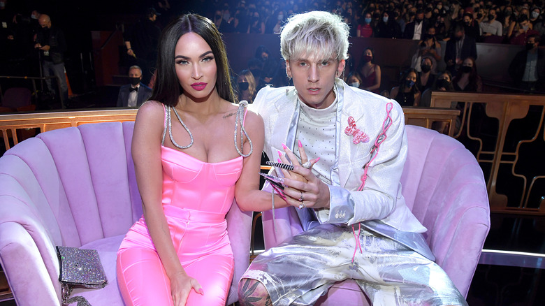 Megan Fox and Machine Gun Kelly posing together