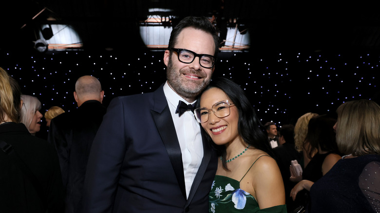 Bill Hader and Ali Wong posing