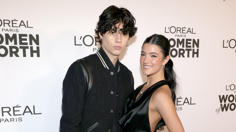 Landon Barker and Charli D'Amelio red carpet