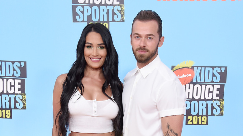 Nikki Garcia and Artem Chigvintsev at Kids' Choice Sports awards 2019