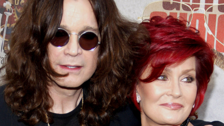 Ozzy and Sharon Osbourne close together 
