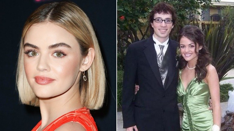 Lucy Hale and Dustin Belt at prom