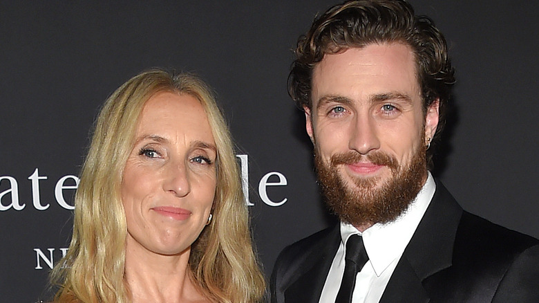 Sam and Aaron Taylor-Johnson smiling