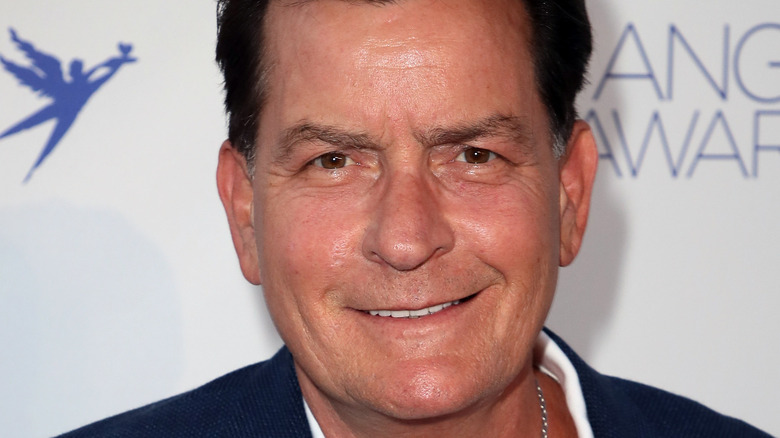 Charlie Sheen smiling