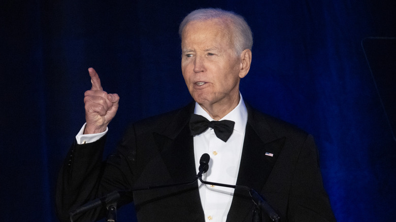 Joe Biden speaking onstage