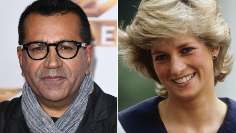 Martin Bashir and Princess Diana, split image