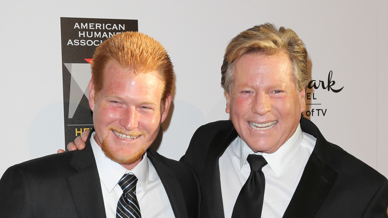 Redmond and Ryan O'Neal at the 2013 Hero Dog Awards