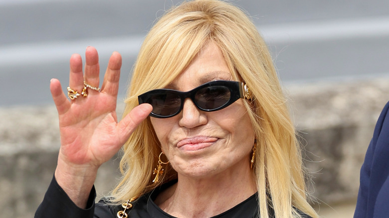 Donatella Versace at Fashion Week